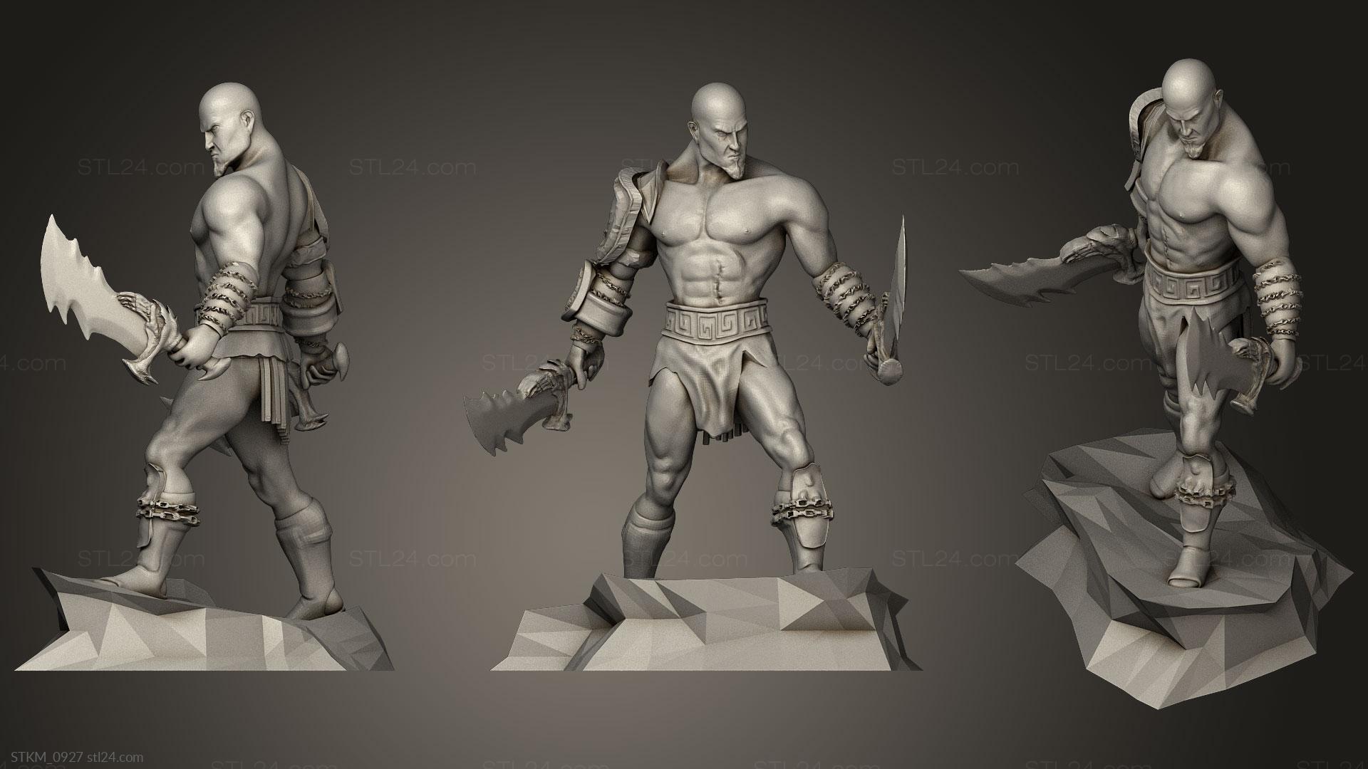 Kratos Standing V4 3D Printing Figurine God of War STL Files